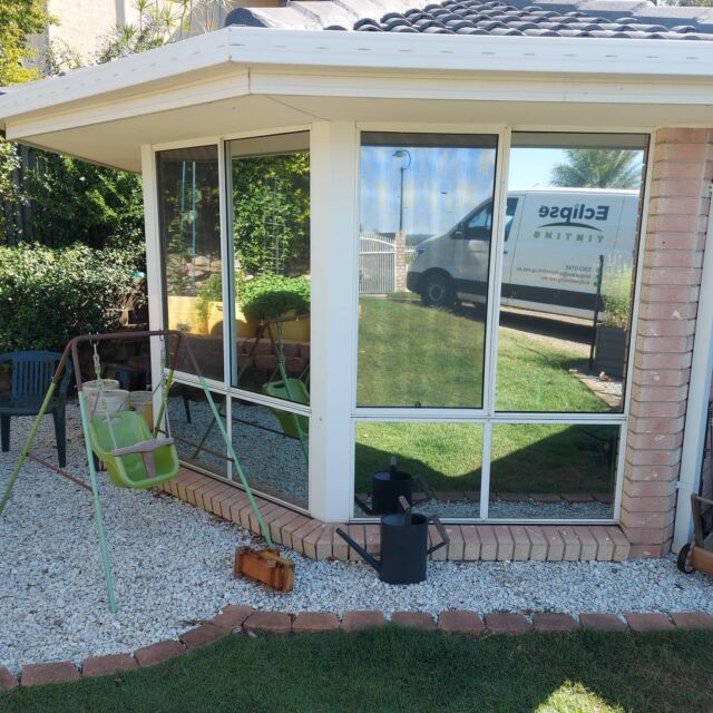 5% Dual reflective tint installed to the master bedroom stopping 82% solar energy, 99% UV and 93% glare coming with a manufacturer backed lifetime warranty 
#eclipsetinting #eclipsetintingbrisbane #hometinting #hometintingbrisbane #windowtinting #windowtintingbrisbane